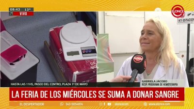 Colecta de sangre en Plaza 1&deg; de Mayo de Paran&aacute;